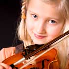 child enjoying private violin lesson